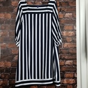 Next| White & Navy Stripe Dress
